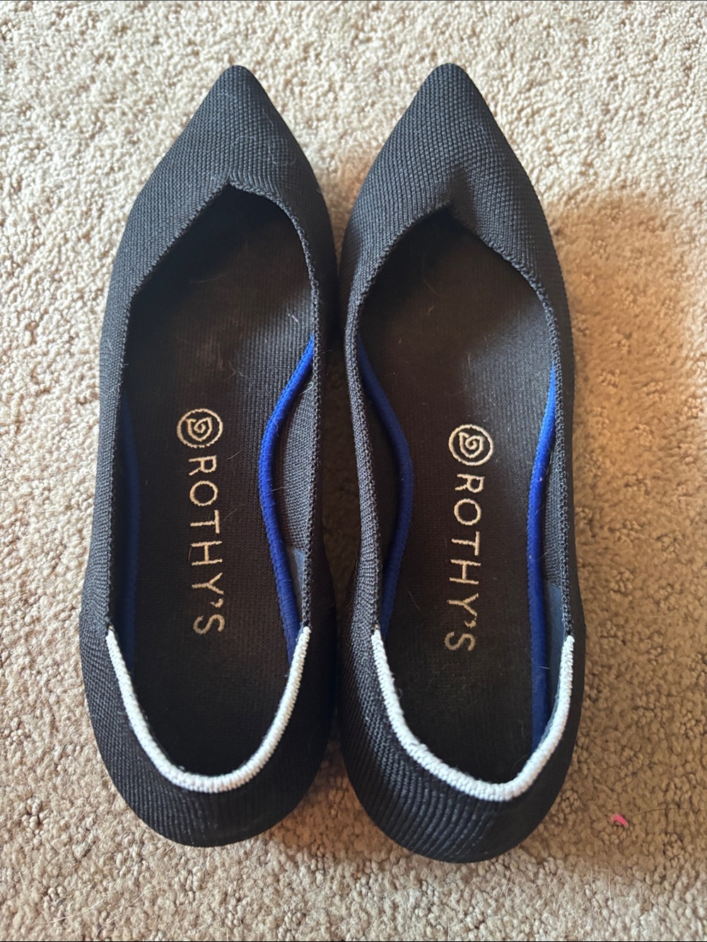 EUC Rothy's Black Flats